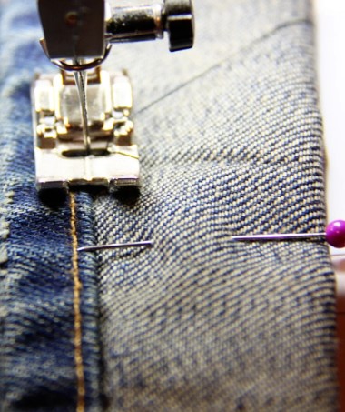 Jeans hemming