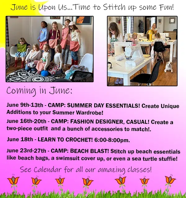 Sewing & Crochet Classes and camps